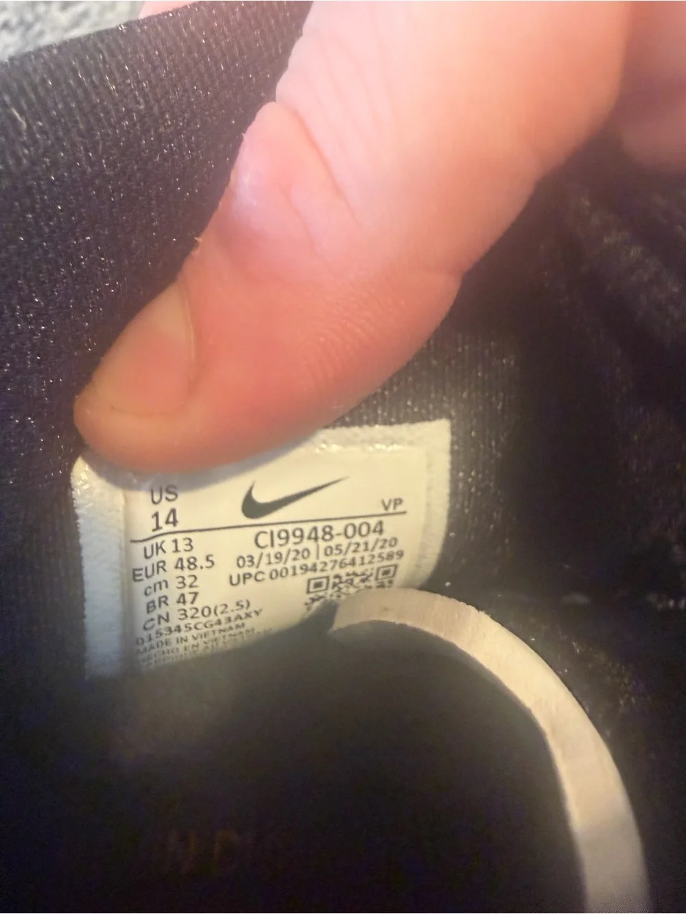 Mens Nike KD 13 Oreo Kevin Durant CI9948-004 Size 14